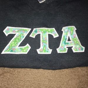 Lilly Pulitzer ZTA Sorority Letters